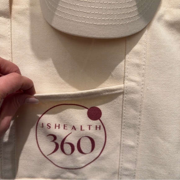 JSHealth 360 Cream Tote and Cap Set - Picture 3 of 7